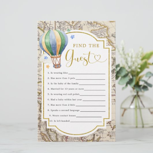 ヴィンテージマップ熱気球シャワー客を見つける (スタンド正面)
