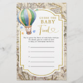 ヴィンテージマップ熱気球シャワー推測ベビー食品 (正面)