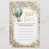 ヴィンテージマップ熱気球シャワー推測ベビー食品 (正面/裏面)