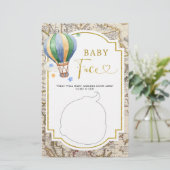 ヴィンテージマップ熱気球ベビーシャワーベビー顔 (スタンド正面)