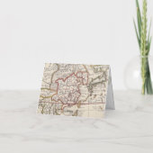 ヴィンテージマップ熱気球ベビーシャワー折り畳み サンキューカード (裏面)