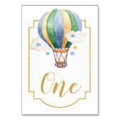 ヴィンテージマップ熱気球ベビーシャワー テーブルナンバー (裏面)