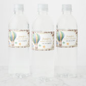 ヴィンテージマップ熱気球ベビーシャワー ペットボトルラベル (ボトル)