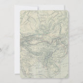 ヴィンテージマップ熱気球ボーイベビーシャワー 招待状 (裏面)