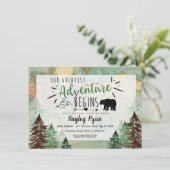 ヴィンテージマップ男の赤ちゃんもっとも偉大Our Adventure 招待状 (スタンド正面)