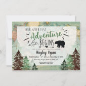 ヴィンテージマップ男の赤ちゃんもっとも偉大Our Adventure 招待状 (正面)