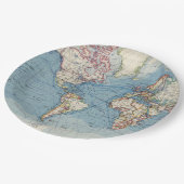 ヴィンテージマップ紙プレート ペーパープレート (アングル)