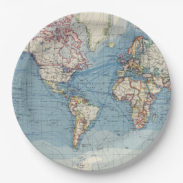 ヴィンテージマップ紙プレート ペーパープレート