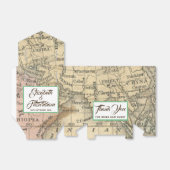 ヴィンテージマップ結婚式の引き出物ボックス フェイバーボックス (折り畳みなし)