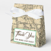 ヴィンテージマップ結婚式の引き出物ボックス フェイバーボックス (正面サイド)