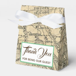 ヴィンテージマップ結婚式の引き出物ボックス フェイバーボックス