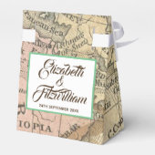 ヴィンテージマップ結婚式の引き出物ボックス フェイバーボックス (裏面サイド)