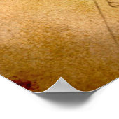 ヴィンテージマップ背景紙 ポスター (角)