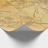ヴィンテージマップ背景紙 ラッピングペーパー (角)