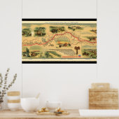 ヴィンテージマップ表現 ポスター (キッチン)