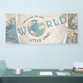 ヴィンテージマップ赤ちゃんシャワーのバナー 横断幕 (トレードショー)