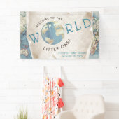 ヴィンテージマップ赤ちゃんシャワーのバナー 横断幕 (インサイチュ)