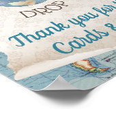 ヴィンテージマップ赤ちゃんシャワーカードギフトテーブルサイン ポスター (角)