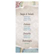 ヴィンテージマップ赤ちゃんシャワーメニュー