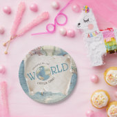 ヴィンテージマップ赤ちゃんシャワー紙プレート ペーパープレート (パーティー)