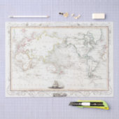 ヴィンテージマップ、キャプテンジェームズ調理師の航海 薄葉紙 (クラフト)