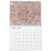 ヴィンテージマップ（ドイツ暦） カレンダー (2月 2026)