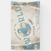 ヴィンテージマップ ベビーシャワーバナー 横断幕 (縦)