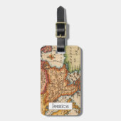 ヴィンテージマップ ラゲッジタグ (正面縦)