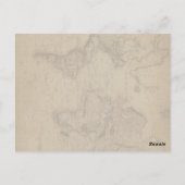 ヴィンテージマップ 外国語フレーズ ブライダルシャワーゲーム ポストカード (裏面)