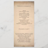 ヴィンテージマップ(旧結婚式 プログラム) プログラム (裏面)