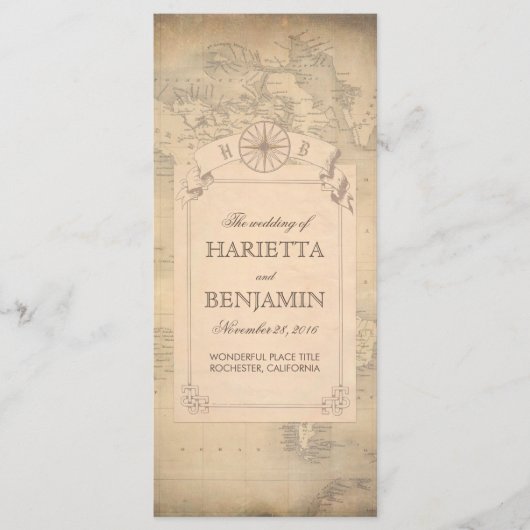 ヴィンテージマップ(旧結婚式 プログラム) プログラム (正面)