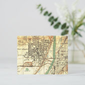 ヴィンテージマップ(西ラファイエットインディアナパルデュ) ポストカード (スタンド正面)