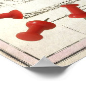 ヴィンテージマップ（1827年）マップマーカー ポスター (角)