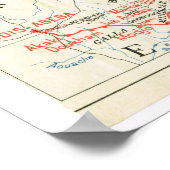 ヴィンテージマップ， 1920, フランスの, Chemin de Fer，エチオピア ポスター (角)