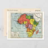 ヴィンテージマップ, 1920,ラフランスのパルテージダフリケ ポストカード (正面/裏面)