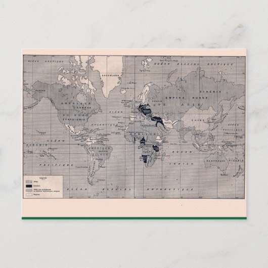 ヴィンテージマップ， 1920，第一次世界大戦，戦場 ポストカード (正面)