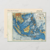 ヴィンテージマップ， 1920, Indochine et Insullinde ポストカード (正面/裏面)