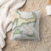 ヴィンテージマップCape Cod, Nantucket Martha's Vineyard クッション (ブランケット)