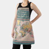 ヴィンテージマップWorld Atlas Travel Lover's エプロン (インサイチュ)