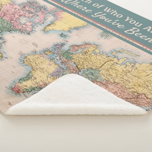 ヴィンテージマップWorld Atlas Travel Lover's シェルパブランケット (3/4)
