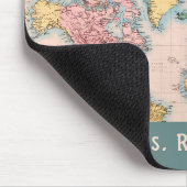 ヴィンテージマップWorld Atlas Travel Lover's マウスパッド (コーナー)