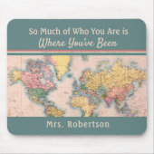 ヴィンテージマップWorld Atlas Travel Lover's マウスパッド (正面)