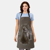 ヴィンテージマドンナとシルバーフレームの子 エプロン (着用した状態)