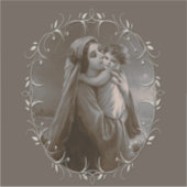 ヴィンテージマドンナとシルバーフレームの子 シール (正面)