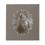 ヴィンテージマドンナとシルバーフレームの子 ノートパッド (正面)