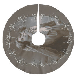 ヴィンテージマドンナとシルバーフレームの子 ブラッシュドポリエステルツリースカート