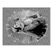 ヴィンテージマドンナとシルバーフレームの子 ラバースタンプ (インプリント)