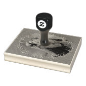 ヴィンテージマドンナとシルバーフレームの子 ラバースタンプ (スタンプ)