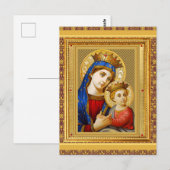 ヴィンテージマドンナと子供のクリスマスポストカード ポストカード (正面/裏面)