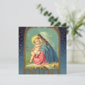 ヴィンテージマドンナと子供のクリスマス シーズンカード (スタンド正面)